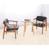高密北欧现代餐桌椅 白橡实木餐桌椅韩式椅