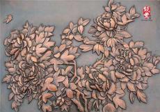 锻铜玫瑰浮雕 植物浮雕壁画 家居装饰壁画