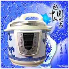 双喜青花瓷电压力锅 多功能微电脑式低压锅
