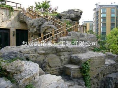 陕西渭南大型假山塑石施工队TEL