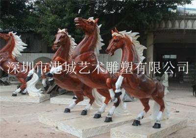 贵港广场玻璃钢马雕塑