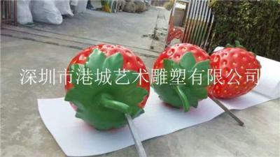 深圳出口仿真水果玻璃钢火龙果雕塑