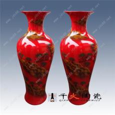 景德镇手绘中国红龙陶瓷大花瓶送礼好吗