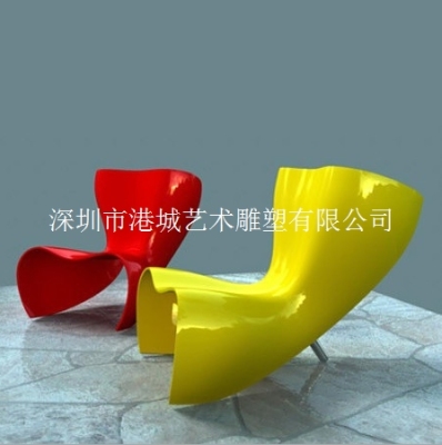 海口玻璃钢休闲椅雕塑