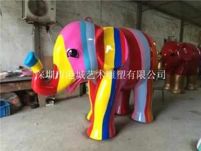 梅州商场彩绘仿真大象雕塑