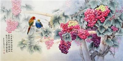 聂峰中国工笔葡萄第一人 作品拍卖高达236