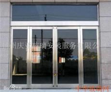 扬州 庆亚 商场店铺地弹簧玻璃门制作安装