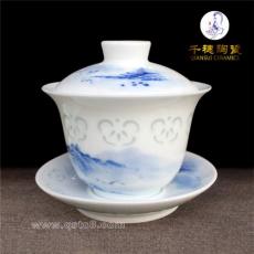 白瓷盖碗高档 白瓷盖碗不含铅 白瓷盖碗高温