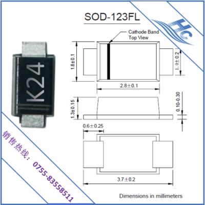 K24 SOD-123FL贴片肖特基二极管现货热销