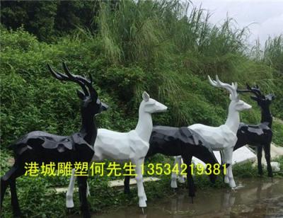 杭州小区几何多切面动物雕塑