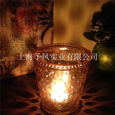 大号珍珠喷色玻璃花瓶烛台 厂家定制批发