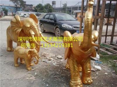 漳州商业街步行街仿真玻璃钢大象雕塑
