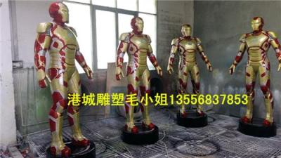 荆州酒店机器人玻璃钢钢铁侠雕塑