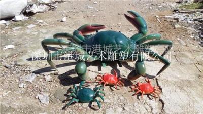 深圳高品质玻璃钢螃蟹雕塑