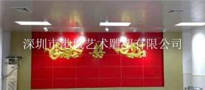 广东梅州市酒店餐厅大厅玻璃钢龙凤雕塑