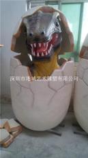 广西梧州景观装饰玻璃钢恐龙蛋雕塑