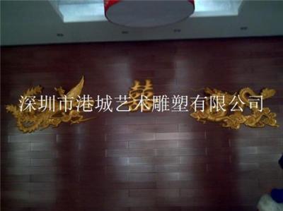 广东梅州市梅江区酒店大厅玻璃钢龙凤雕塑