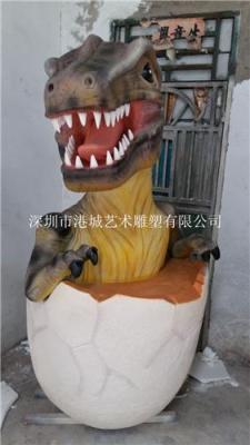 广西柳州园林玻璃钢恐龙蛋雕塑