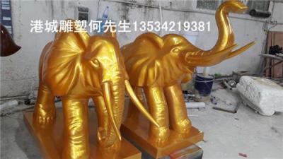 云南曲靖玻璃钢动物大象雕塑