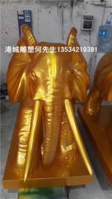 云南曲靖玻璃钢动物大象雕塑