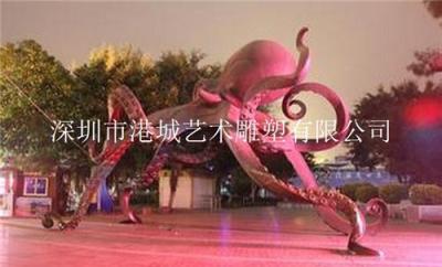 广东茂名玻璃钢海洋章鱼雕塑