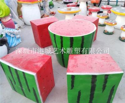 广东深圳水果造型玻璃钢休闲椅雕塑