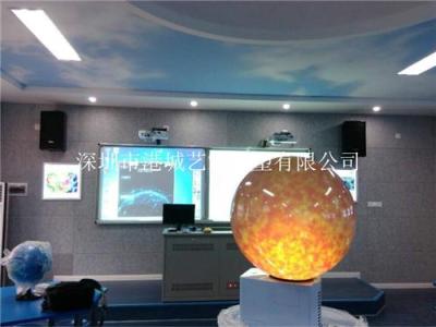 广西北海市地理教学玻璃钢旋转地球仪雕塑