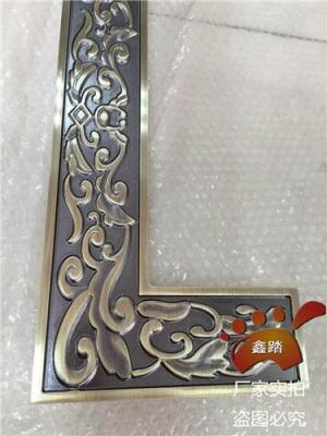 酒店包廂木門紅古銅鋁板浮雕大拉手