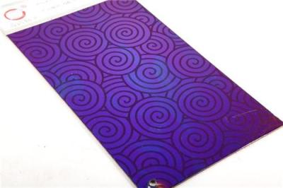 高比304乱纹蚀刻紫罗兰不锈钢装饰板
