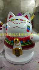 广西南宁南宁市商场百货玻璃钢招财猫雕塑