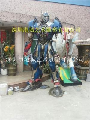 广东深圳市南山区玻璃钢机器人擎天柱雕塑