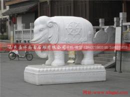 石象雕刻 石雕大象 石雕象雕塑 汉白玉大象