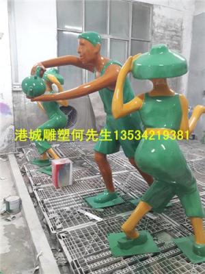 广西北海步行街玻璃钢情侣人物雕塑