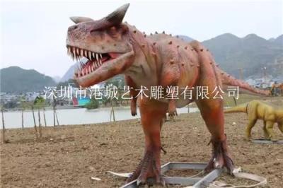 陕西南昌形象逼真玻璃钢恐龙雕塑