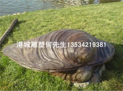 广东湛江市麻章区海洋生物玻璃钢海螺雕塑