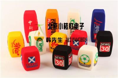 臺標(biāo)LOGO話筒罩戶外采訪話筒logo海綿話筒套