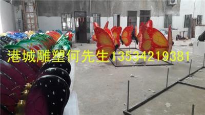 北京市大兴区别墅花园园林玻璃钢蝴蝶雕塑