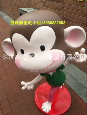 广东深圳强力推荐玻璃钢卡通公仔雕塑