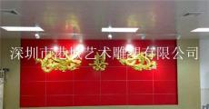 广东惠州市海鲜酒店大厅玻璃钢龙凤雕塑