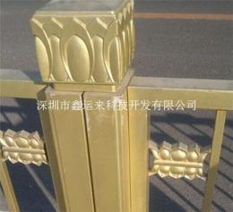 广东锌钢金色道路护栏 深圳金属粉工艺护栏