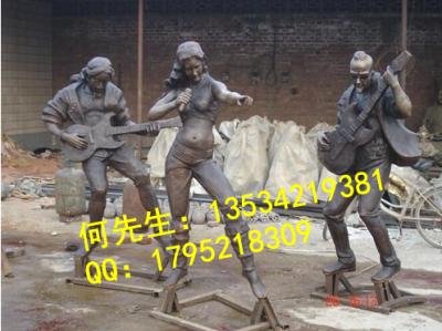 广东汕尾音乐主题玻璃钢抽象人物雕塑