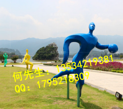 广东惠州商业街玻璃钢抽象人物雕塑