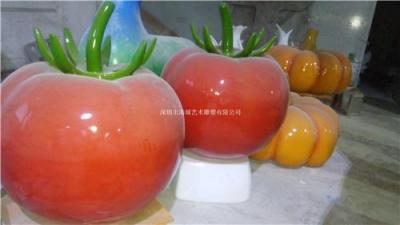 汕头市潮南区农场主题玻璃钢西红柿雕塑