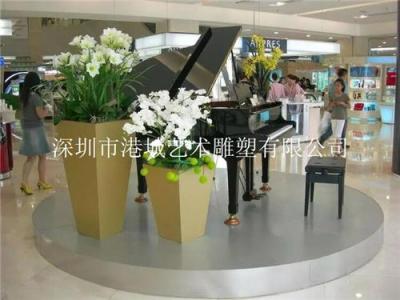 广东深圳环境景观玻璃钢花盆花瓶雕塑
