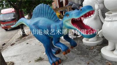 湖南郴州公园广场仿生玻璃钢恐龙雕塑