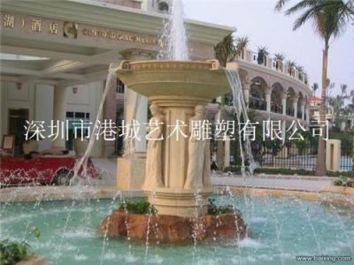 广西贵港别墅门口装饰玻璃钢喷泉雕塑