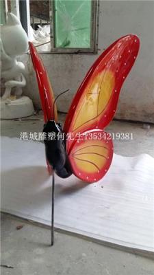 河北邯郸户外玻璃钢昆虫蝴蝶雕塑