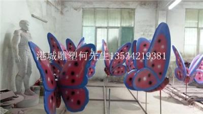 河北邯郸户外玻璃钢昆虫蝴蝶雕塑