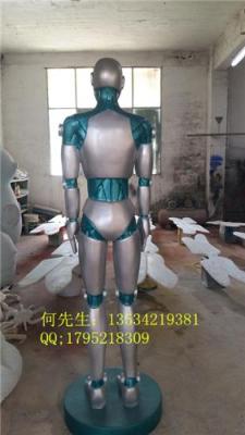 广东深圳雕工精细玻璃钢机器人雕塑