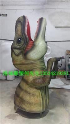 北京仿真动物玻璃钢恐龙头雕塑
